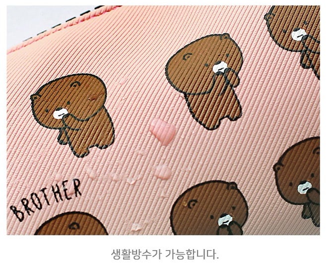 Qoo10 かわいい クマ キャラクター 韓国 フレーズ ペンケース 化粧品 ポーチ 筆箱 文房具 バッグ マルチポーチ ビッグジッパー 学校 学生 女性 子供 赤ちゃん ホット 使いやすい おしゃれ