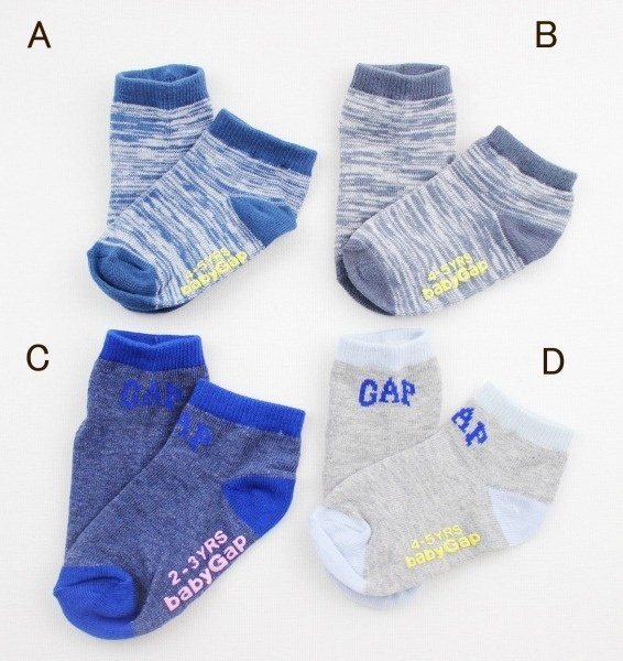 Qoo10 まとめ買い割対象 Baby Gap ベビーギャップ アウトレット キッズ 子供 靴下 ソックス 2 3y 約14 16cm