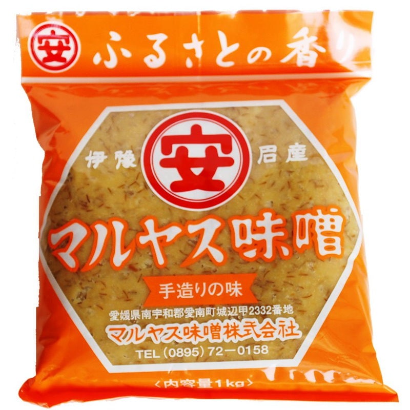 市場 麦味噌 愛媛県産はだか麦の甘口の 1kg 麦みそ