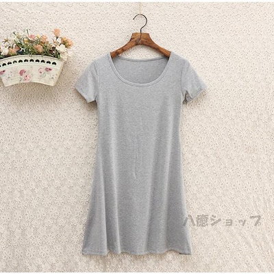 Qoo10 Tシャツワンピース ワンピース クールネ レディース服