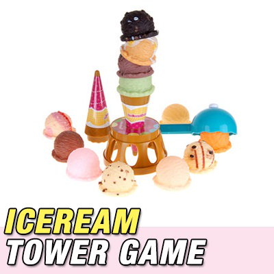Qoo10 アイスクリームタワーゲーム韓国のボードゲ おもちゃ 知育