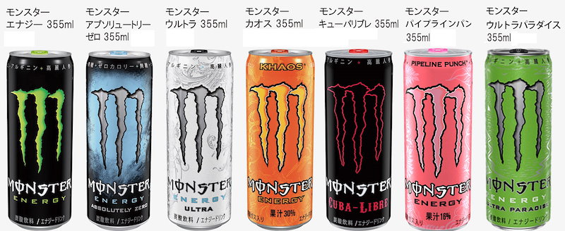 Qoo10 アサヒモンスターエナジードリンク全7種類から選べる24本セット 355ml