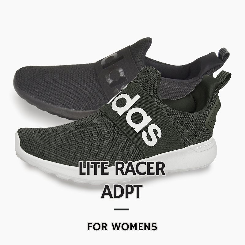 Qoo10 アディダス Adidas レディース スニーカー カジュアル シューズ 靴 女性 Lite Racer Adpt Fv8600 Fv8601 黒