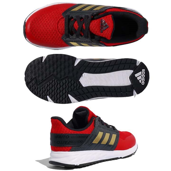 Qoo10 キッズシューズ ジュニア スニーカー 男の子 女の子 子供靴 アディダス Adidas アディダスファイト Rc K ひも靴 25 0cm 軽量 ランニング 小学生 通学