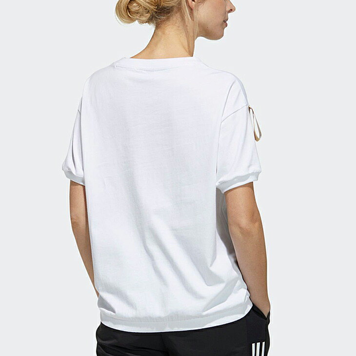 Qoo10 半袖 Tシャツ レディース アディダス Adidas W Bosc Logo Tape Tee スポーツウェア 白 ホワイト ルーズシルエット トップス Jko16 Gm41