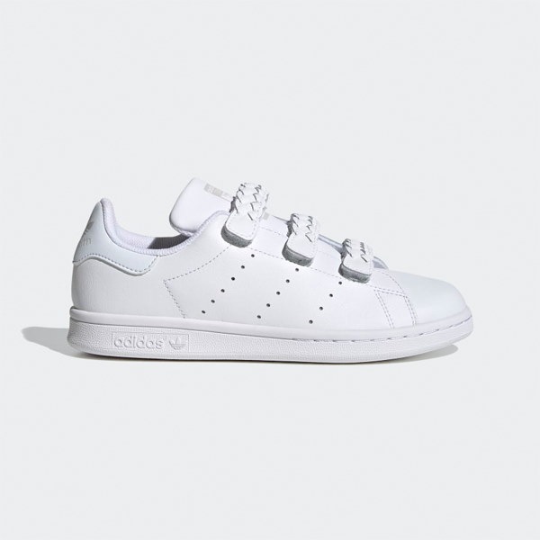 Qoo10 Adidasオールホワイトアディダス スタンスミス レディース スニーカー 白 ベルクロ ベルト テープ Adidas Stan Smith Cf J Eg7568 Ads122