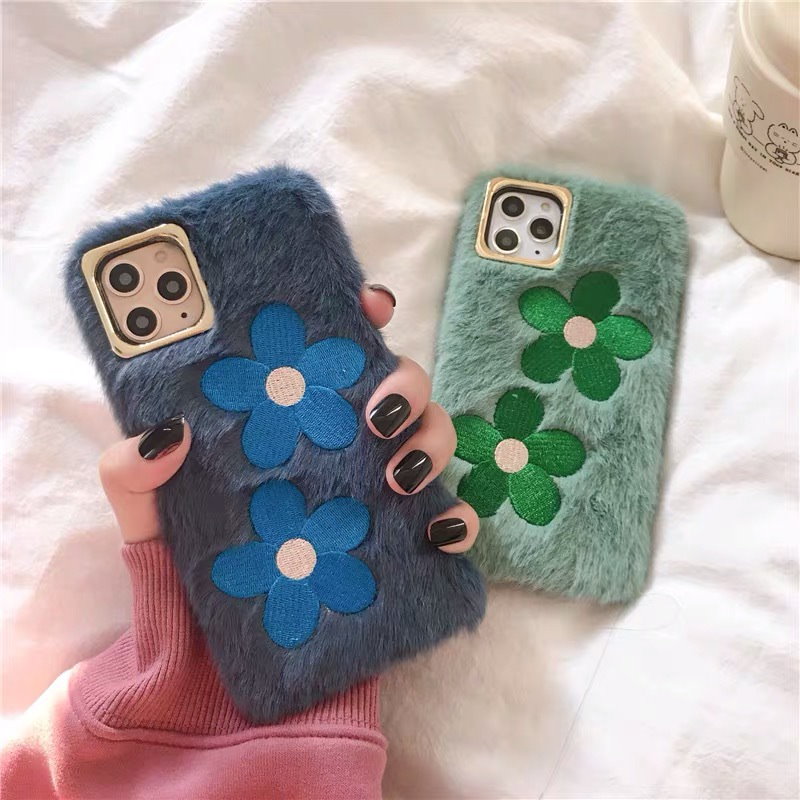 Qoo10 インスタ モコモコ 刺繍フラワー 人気新品 Iphone11ケース Iphoneカバー おしゃれ インスタ 可愛いiphoneケース