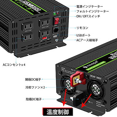 大好き インバーター正弦波1500w純正弦波インバーターカーインバーター24v 100vdca カー用品 Sioule Patrimoine Fr