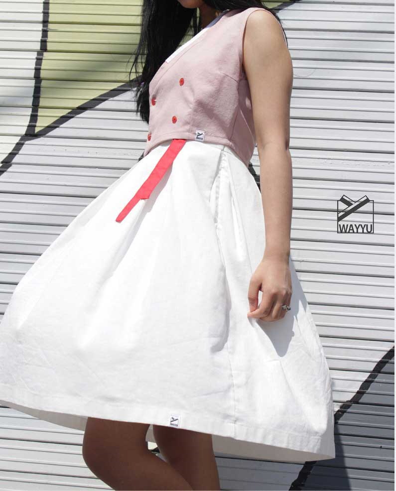 Qoo10 韓服生活韓服スカート White ワンピース カジュアルスカート 白 ホワイト 袖なしワンピース 韓服 にもカジュアルにも多様に活用可能