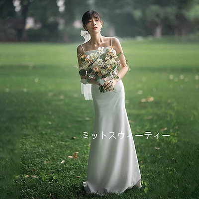 100 正規品 ウェディングドレス結婚式二次会ホワイト花嫁白ワンピースロング丈ドレスキャミソールシン パーティー イベント用品 Ijbs Udayana Org