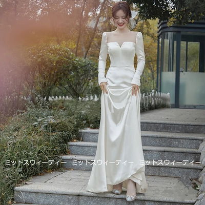 47 割引 12月スーパーsale 15 Off ウェディングドレス長袖スレンダードレスウエディングドレス二次会花嫁パーティードレス披露 ワンピース ドレス レディース服 Urbanfarminginstitute Org