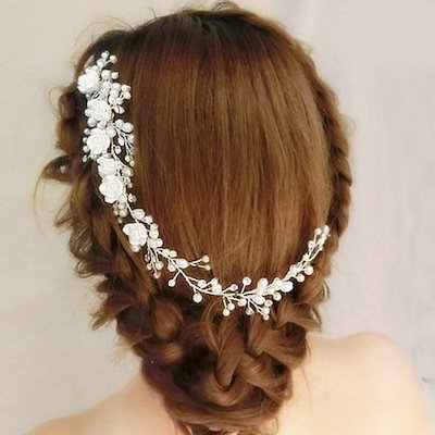 Qoo10 ウェディング 花嫁 ヘアアクセサリー 結 レディース服