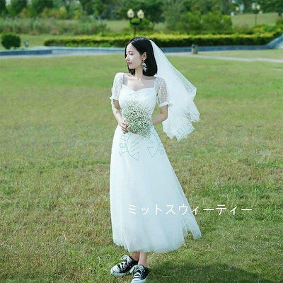 新到着 ウエディングドレスリゾートウェディング半袖ウェディングドレス結婚式二次会ハネムーンフォト ワンピース ドレス Www Mayautos Com