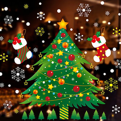 最新 インテリア 装飾 ウォールステッカークリスマスツリークリスマス飾り窓壁紙かわいいオシャレインテ Www Ilas Edu Tt