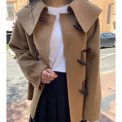 Qoo10 ウールコート レディース ダッフルコート レディース服