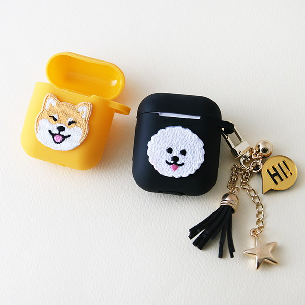 Qoo10 エアーポッズ ケース Airpods ケース 韓国 ビションフリーゼ 柴犬 Airpodscase