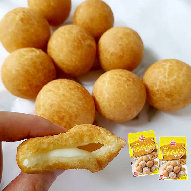 Qoo10 Kims Vip Market 500gx2箱 オトゥギ もちもち米ミニドーナツミックス Bhcチーズボール作りミックス もちもちチョコドーナツボール 送料無料