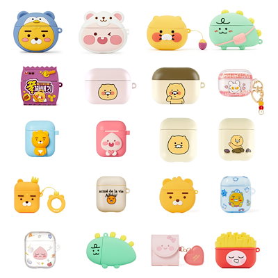 ラッピング無料 スマートフォン用アクセサリー カカオフレンズ 公式 エアポッド123proケースカバーポーチアピーチライアンチュンシク