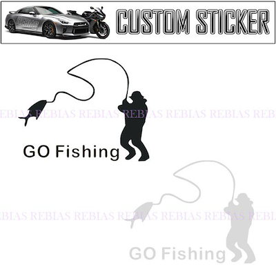 Qoo10 カスタム 釣り人 男性 ステッカー フィッシングマ カー用品