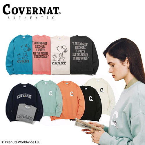 Qoo10 Covernat X Peanuts コボナッ スヌーピー 70th Crewneck