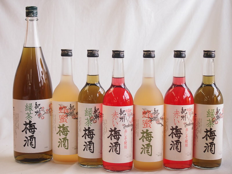 お店で人気の商品 カラフル梅酒7本セット(赤しそ赤い梅酒(和歌山) 蜂蜜梅酒(和歌山) 緑茶梅酒(和歌山県)) 720 販売大特価  -www.andjeli.hr