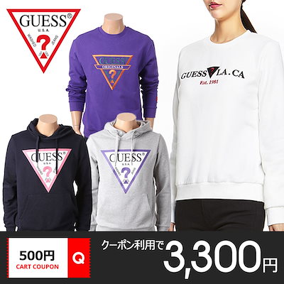 Qoo10 ゲス Guess ゲス ロゴ パーカー ト レディース服