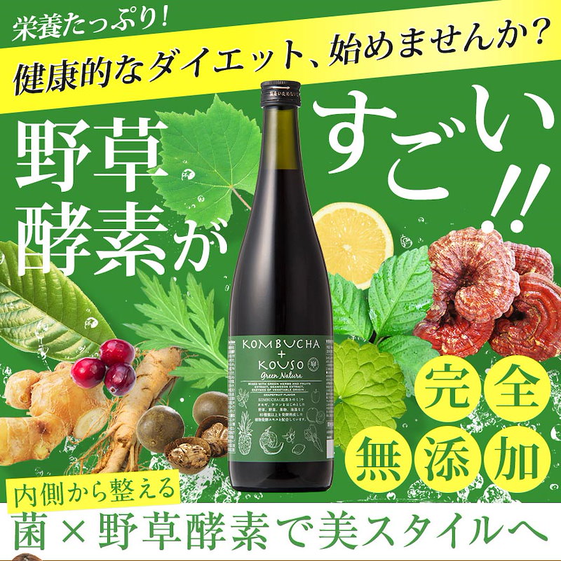 KOMBUCHA DRINK コンブチャ 1個 ドリンク 720mL