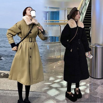 Qoo10 コート 綿コート ロングコート 秋冬 コ レディース服