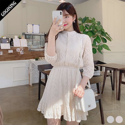 Qoo10 ゴゴシング Gogosing 花香レースワンピース レディース服