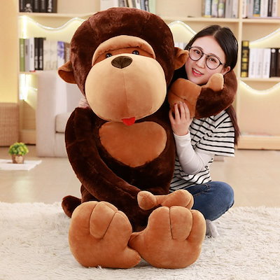 Qoo10 ゴリラ ぬいぐるみ 特大 動物 猿 サル おもちゃ 知育