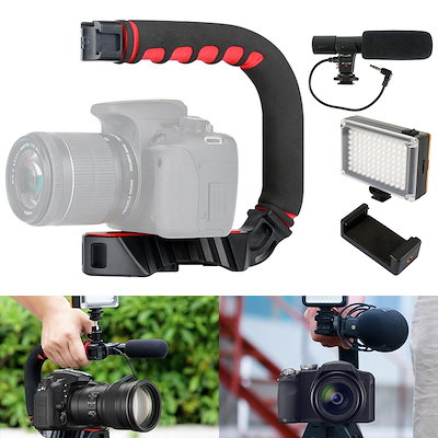 Qoo10 ゴープロ ビデオカメラスタビライザー 手持ち カメラ