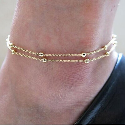 Qoo10 ゴールドライナーアンクレット ゴールドチ 腕時計 アクセサリー