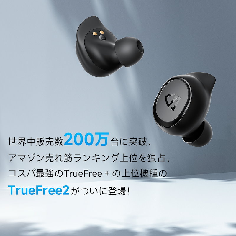 在庫一掃】 2 Type-C充電対応 Bluetooth5.0 ワイヤレスイヤホン 高音質 IPX7防水 Truefree