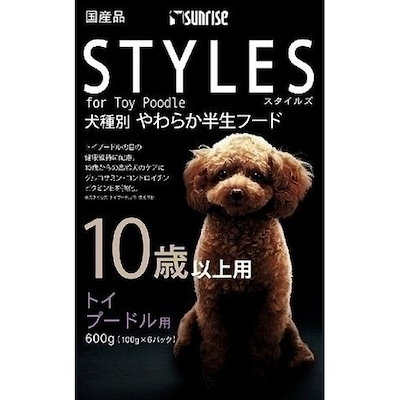格安人気 犬用品 サンライズサンライズスタイルズ10歳以上用トイプードル用600g 100gx6パック 犬用 Www Ilas Edu Tt