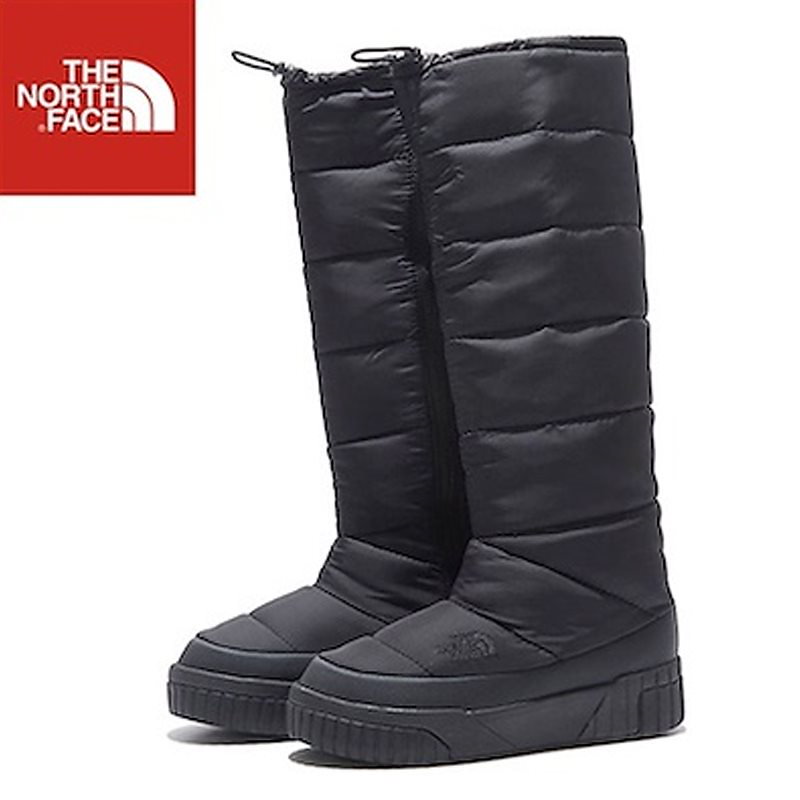 Qoo10 The North Face Ns99k63j Bootie Camp X Hi 正規品 ロング キャンプ 厚底 ダウン ブーツ シンプル ブーティー ブラック 防寒靴 レディース