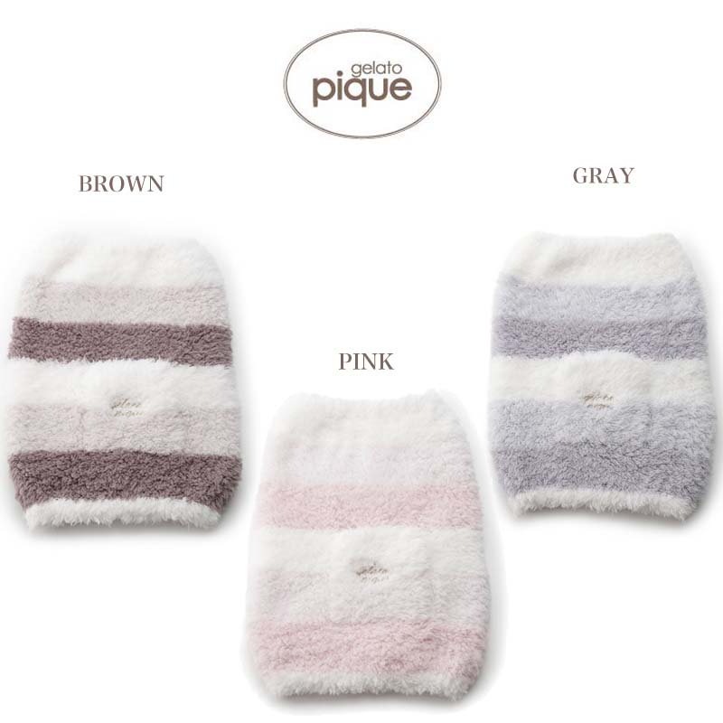 Qoo10 Gelato Pique ジェラートピケ レディース 通販 ジェラート グラデーションボーダーウエストウォーマー Pwgg 19秋冬 ジェラピケ レ腹巻き ポケット ルームウェア 冷