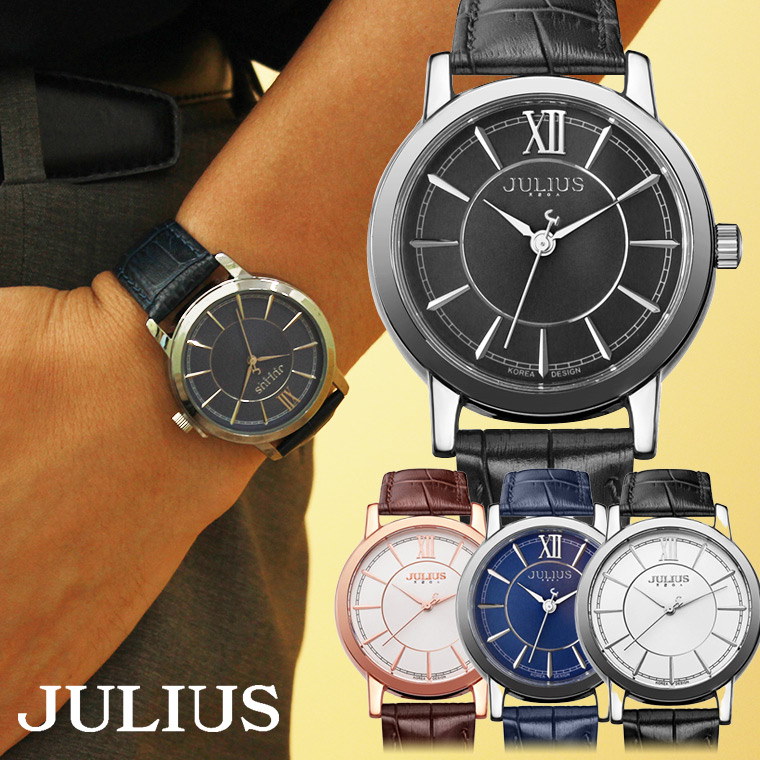 Qoo10 腕時計 メンズ メンズ腕時計 ブランド 防水 メンズウォッチ おしゃれ シンプル 代 30代 40代 カジュアル Julius プレゼント ネイビー ブラック 時計