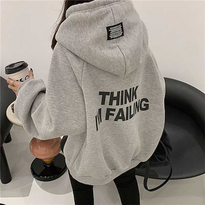 Qoo10 スウェット パーカー 裏起毛 ロゴ レデ レディース服