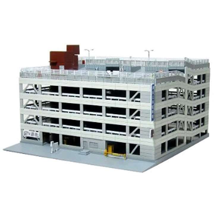 店舗情報アオシマ　1/150 立体駐車場　ブルー　Nゲージ　建設ロマン堂　ジオラマ　希少　鉄道模型　レイアウト　建物　ストラクチャー　ブルー 建物