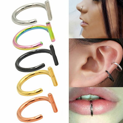 Qoo10 ステンレス ノンホールピアス 1個 イヤ 腕時計 アクセサリー