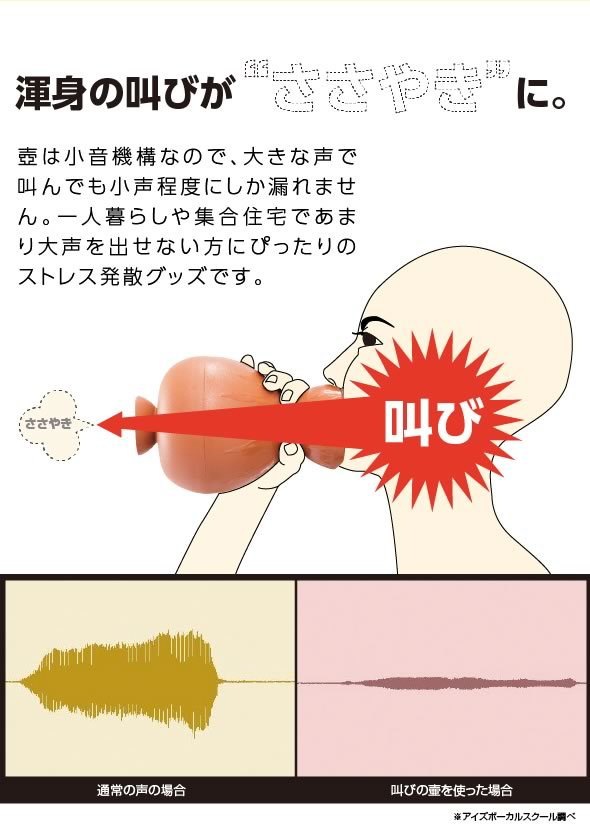 Qoo10 ストレス発散グッズ送料無料叫びの壷 叫び