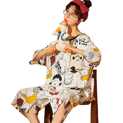 Qoo10 スヌーピー ルームウェア ワンピース パ 下着 レッグウェア