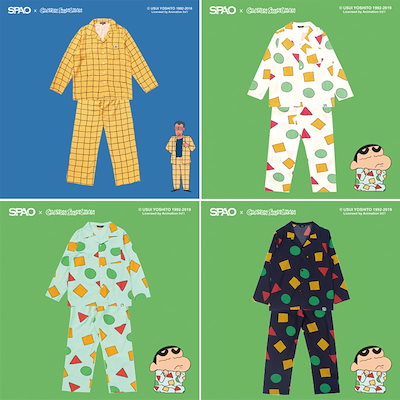 qoo10 スパオ spaoクレヨンしんちゃんパジャマ 全4 メンズファッション