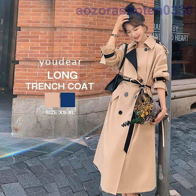 Qoo10 スプリングコート トレンチコート 春アウ レディース服