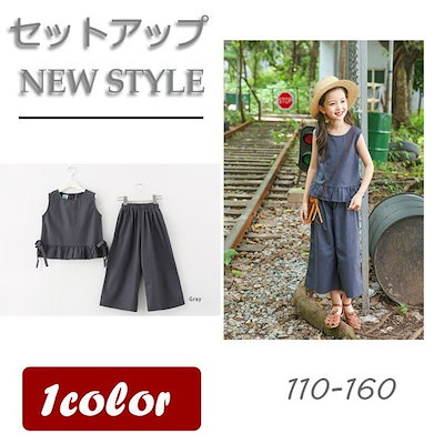 Qoo10 セットアップ韓国子供服 ノースリーブ ト キッズ