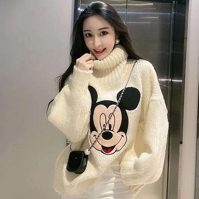 Qoo10 セーター 韓国ファッション ミッキー コ レディース服