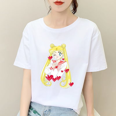 安い 女の子ファッション セーラームーンtシャツトップス半袖上着ゆったりレディース親子服夏韓国ファッション子供服 Sjemenarna Net