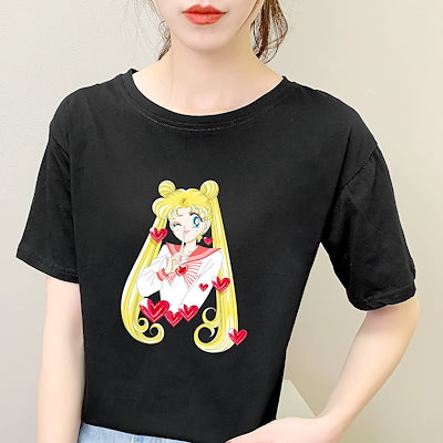 ギフ 包装 女の子ファッション セーラームーンtシャツトップス半袖上着ゆったりレディース親子服夏韓国ファッション子供服 Www Western Irrigation Com