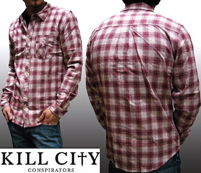 37 割引有名ブランド セールキルシティーメンズカジュアルシャツレッドkillcityチェックシャツロックアーティストlaセレブファッションインポート Laカジュアルストリートハリウッドセレ トップス メンズファッション Urbanfarminginstitute Org