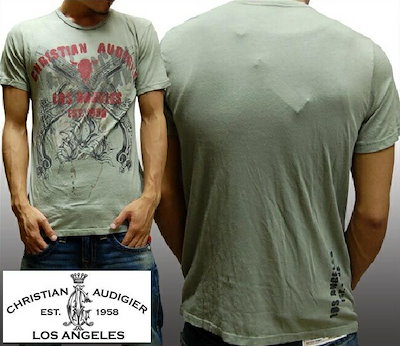 36 割引 超新作 セールクリスチャンオードジェーメンズ Tシャツグリーンchristianaudigiermusketteagreenインポートハリウッドlaセレブファッションセレブカジ トップス メンズファッション Urbanfarminginstitute Org
